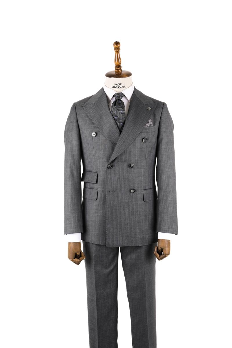 Kruvaze Takım Elbise - Antrasit