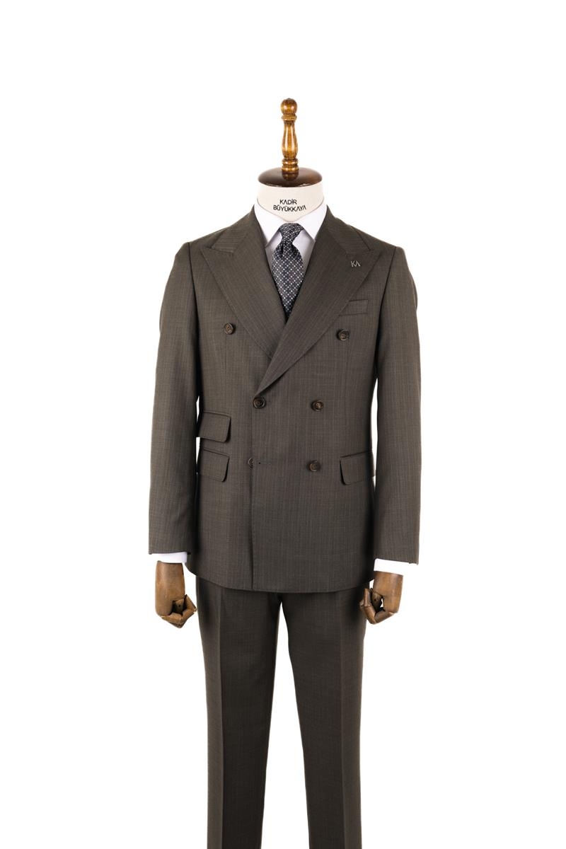 Kruvaze Takım Elbise - Haki