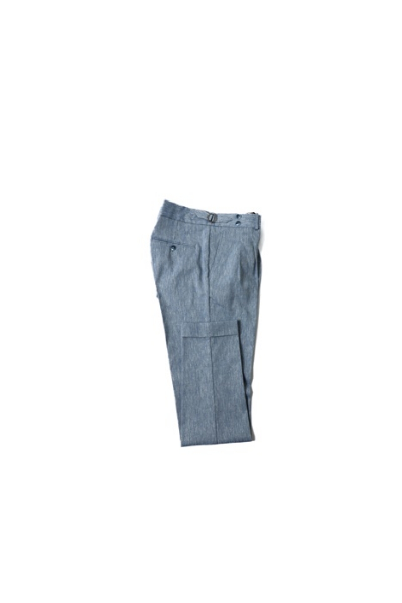 Çift Pile Pantolon - Mavi