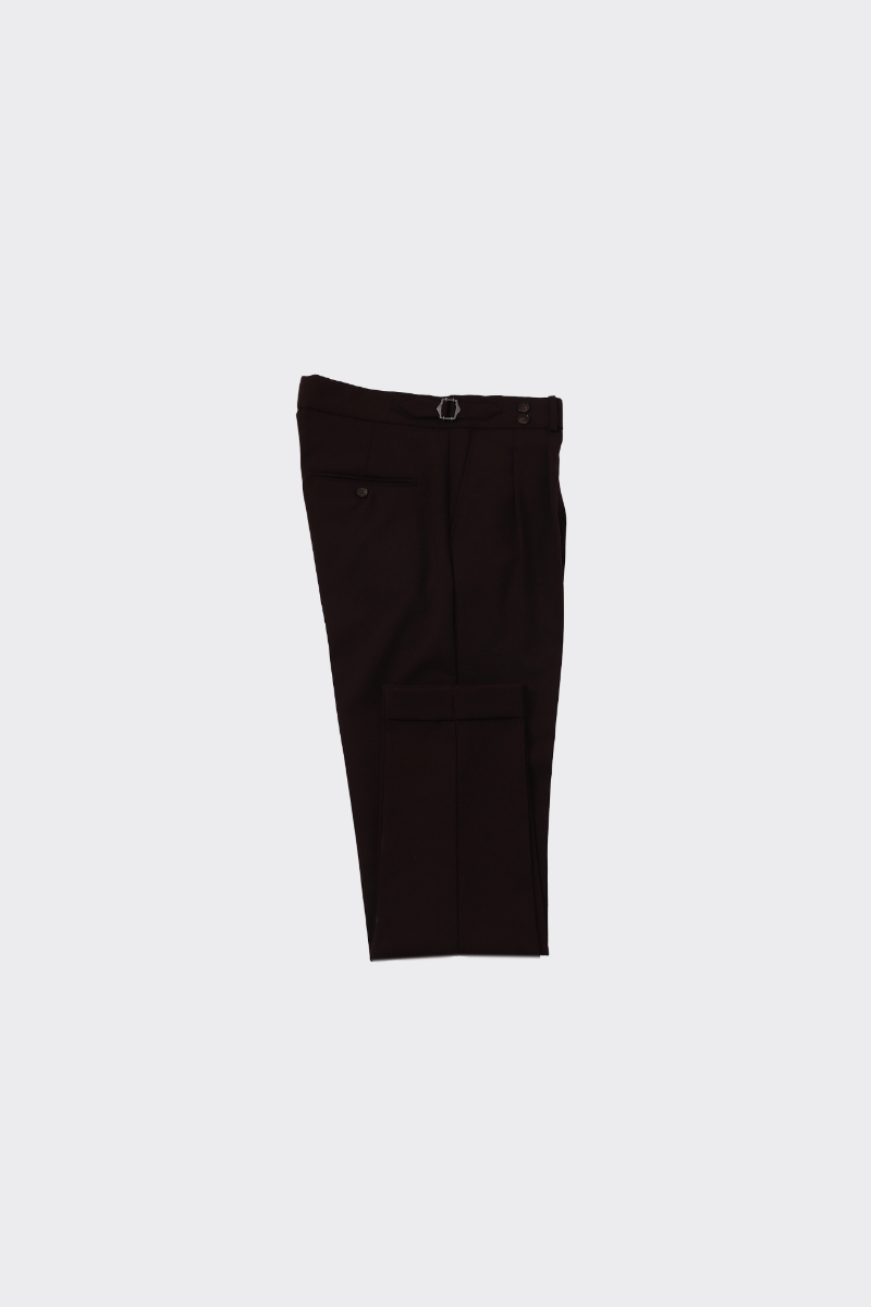 Çift Pile Pantolon - Koyu Kahverengi