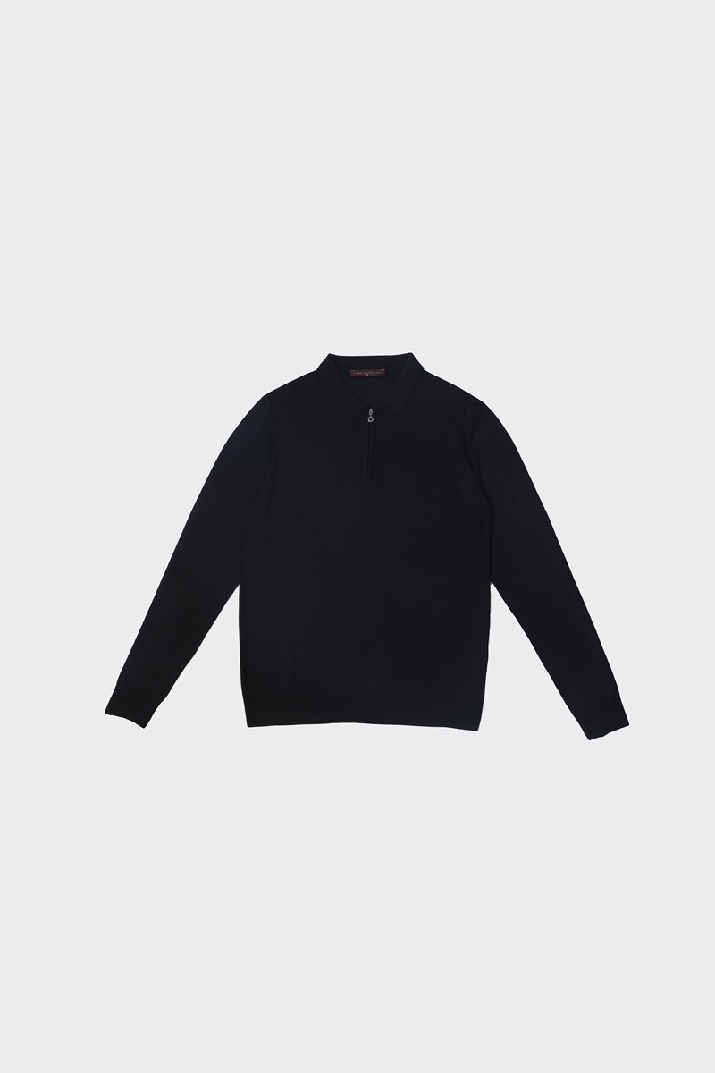 Ferm. Polo Yaka Triko - Siyah