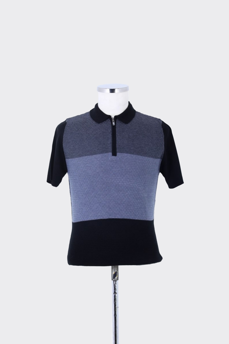 Ferm.polo Yaka K.kol T-shirt - Siyah