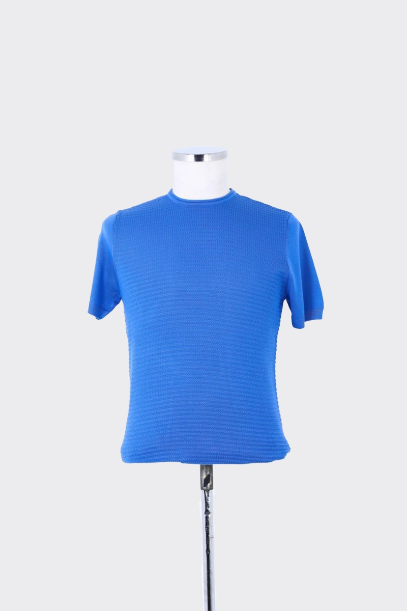 Bis.yaka K.kol T-shirt - K.mavi