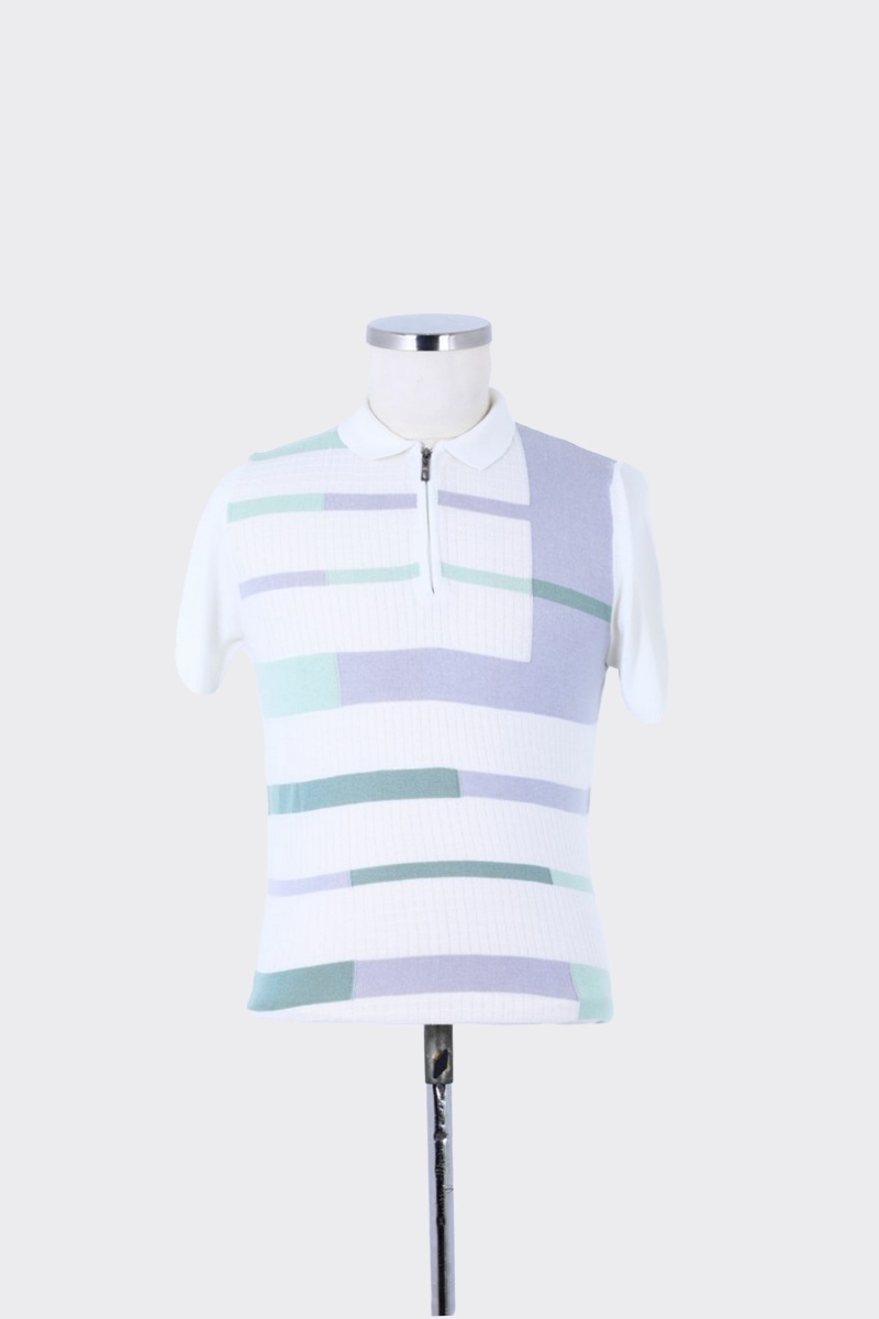 Ferm.polo Yaka K.kol T-shirt - Kemik/gri