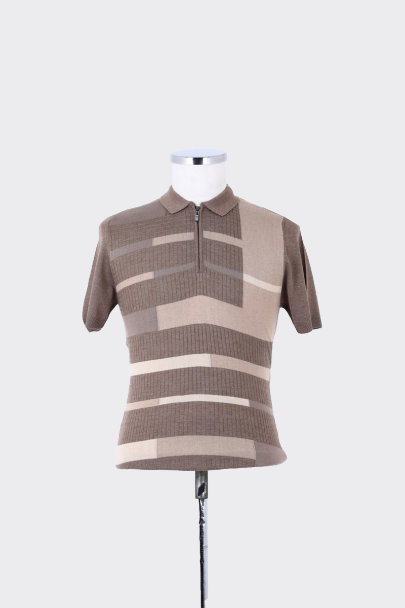 Ferm.polo Yaka K.kol T-shirt - Bej
