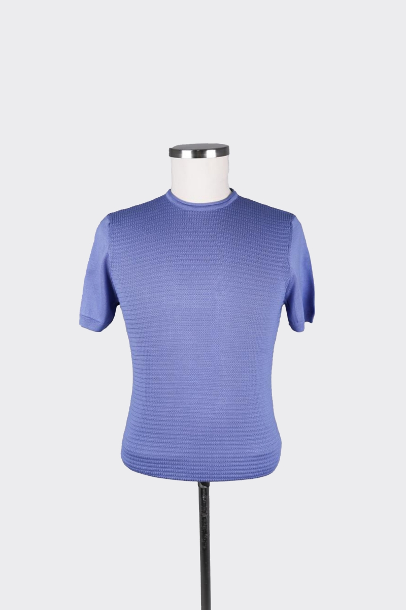 Bis.yaka K.kol T-shirt - K.mavi