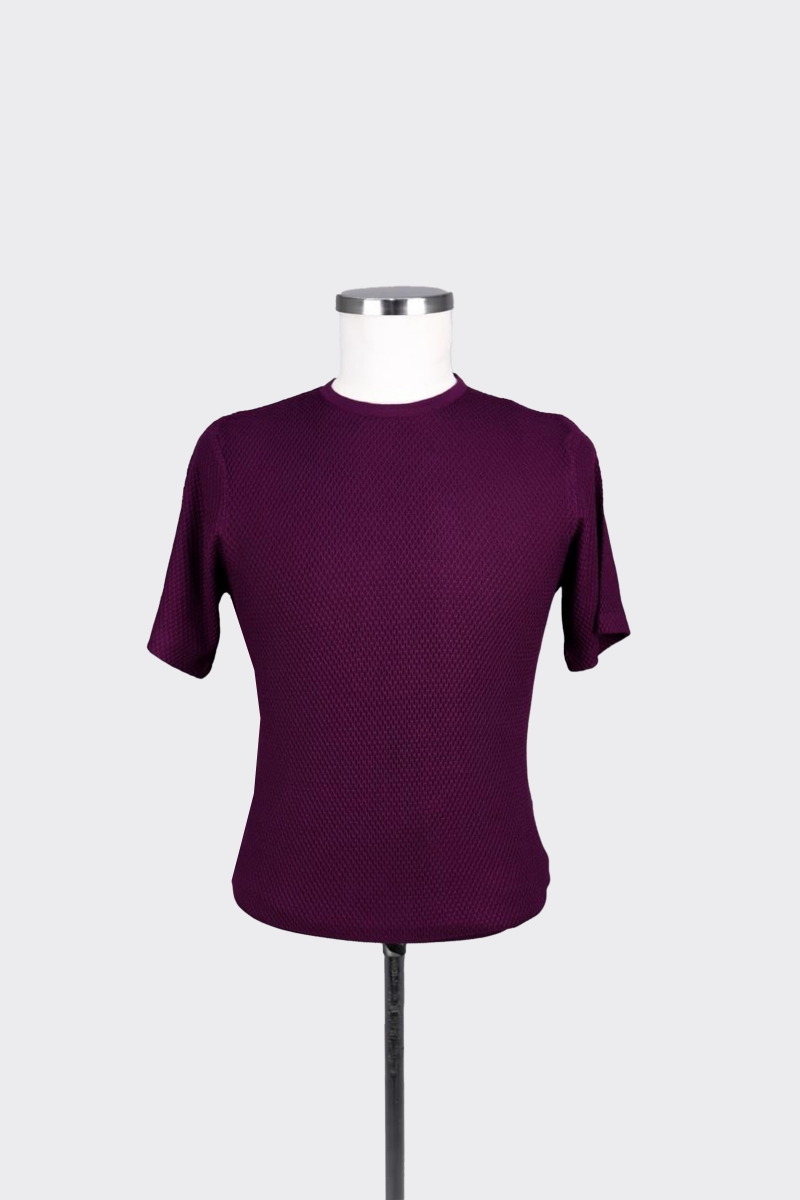 Bis.yaka K.kol T-shirt - Mürdüm