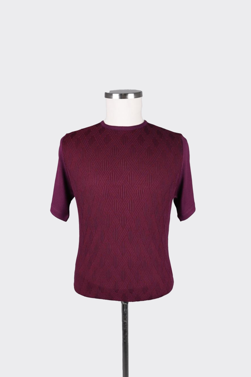 Bis.yaka K.kol T-shirt - Mürdüm