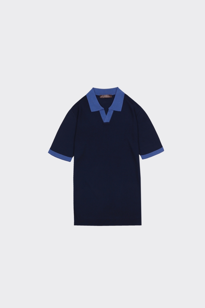 Ferm.polo Yaka K.kol T-shirt - Açık Lacivert