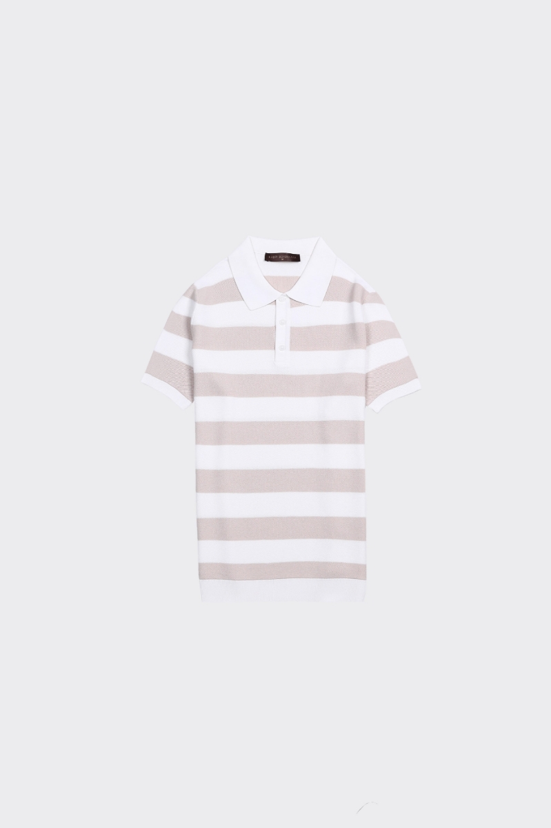 Ferm.polo Yaka K.kol T-shirt - Kemik-bej