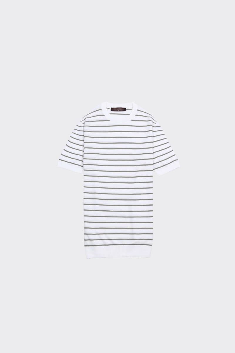 Bis.yaka K.kol T-shirt - Kemik-taş