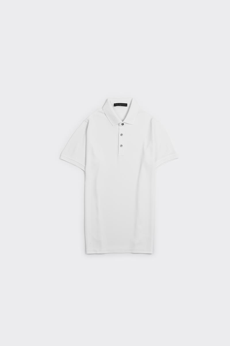 Düğm.polo Yaka K.kol T-shirt - Beyaz