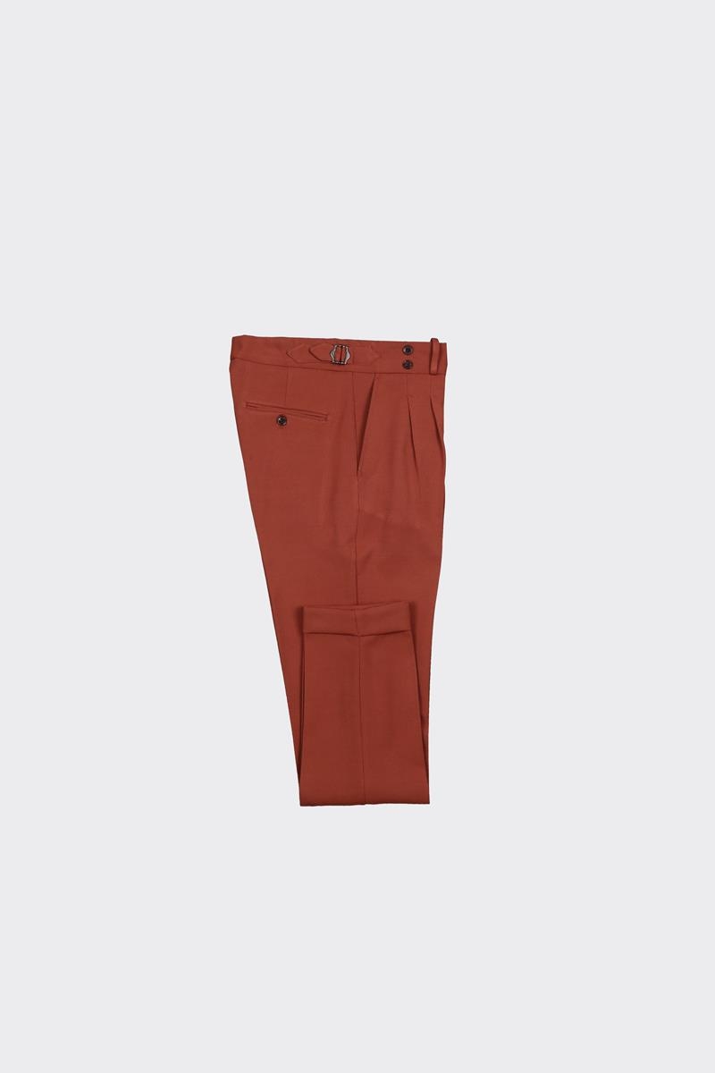 Çift Pile Pantolon - Taba