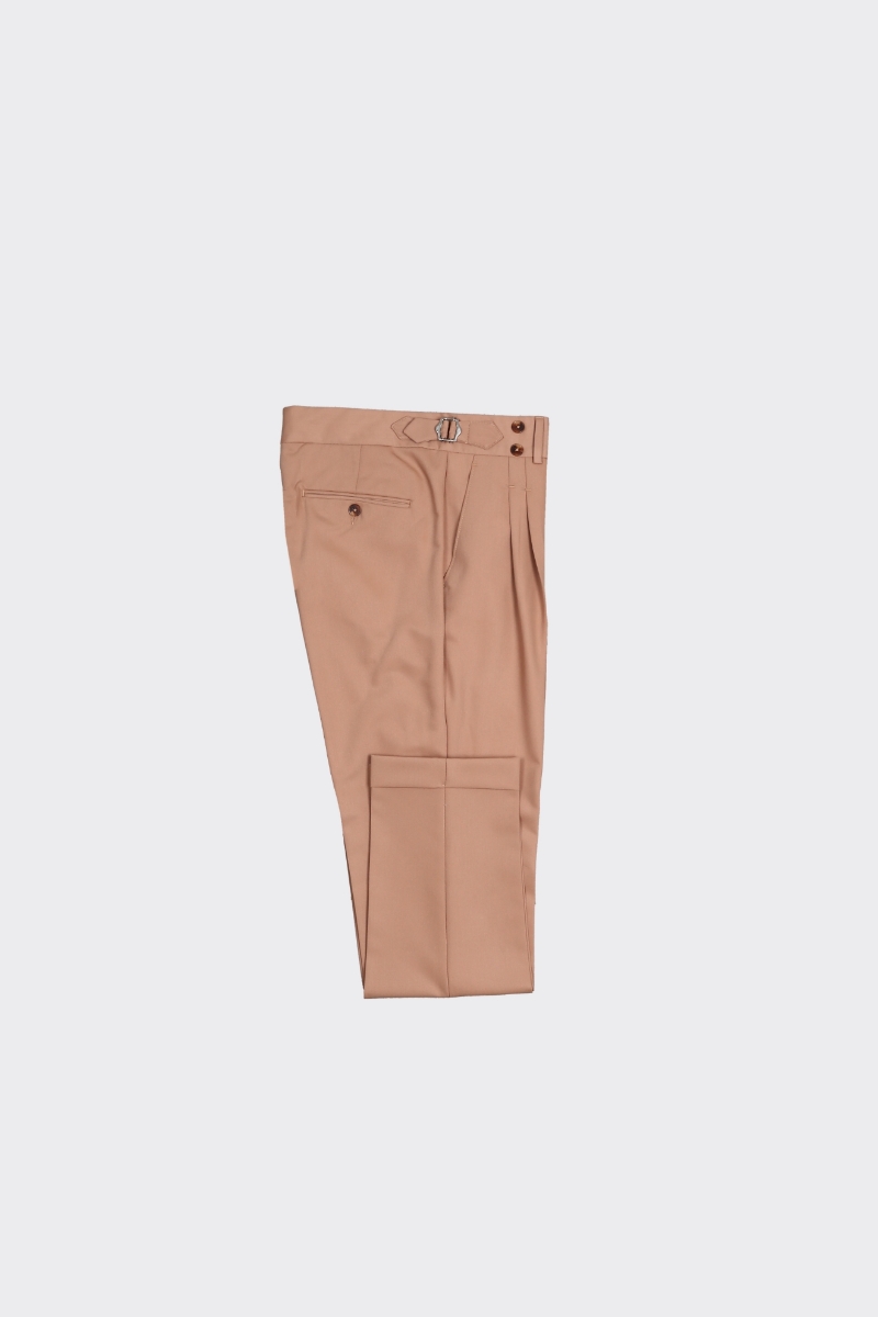 Çift Pile Pantolon - Koyu Bej