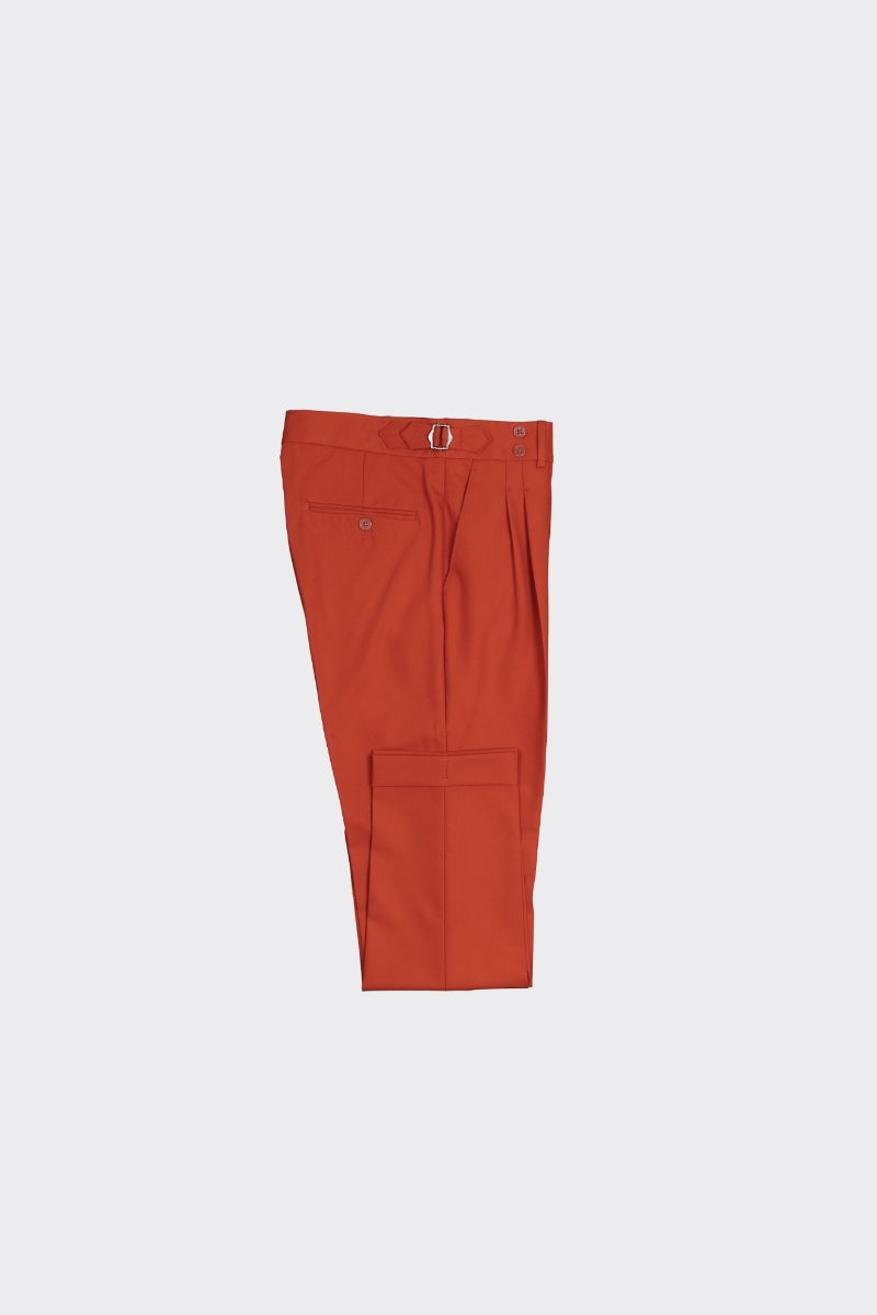 Çift Pile Pantolon - Kiremit