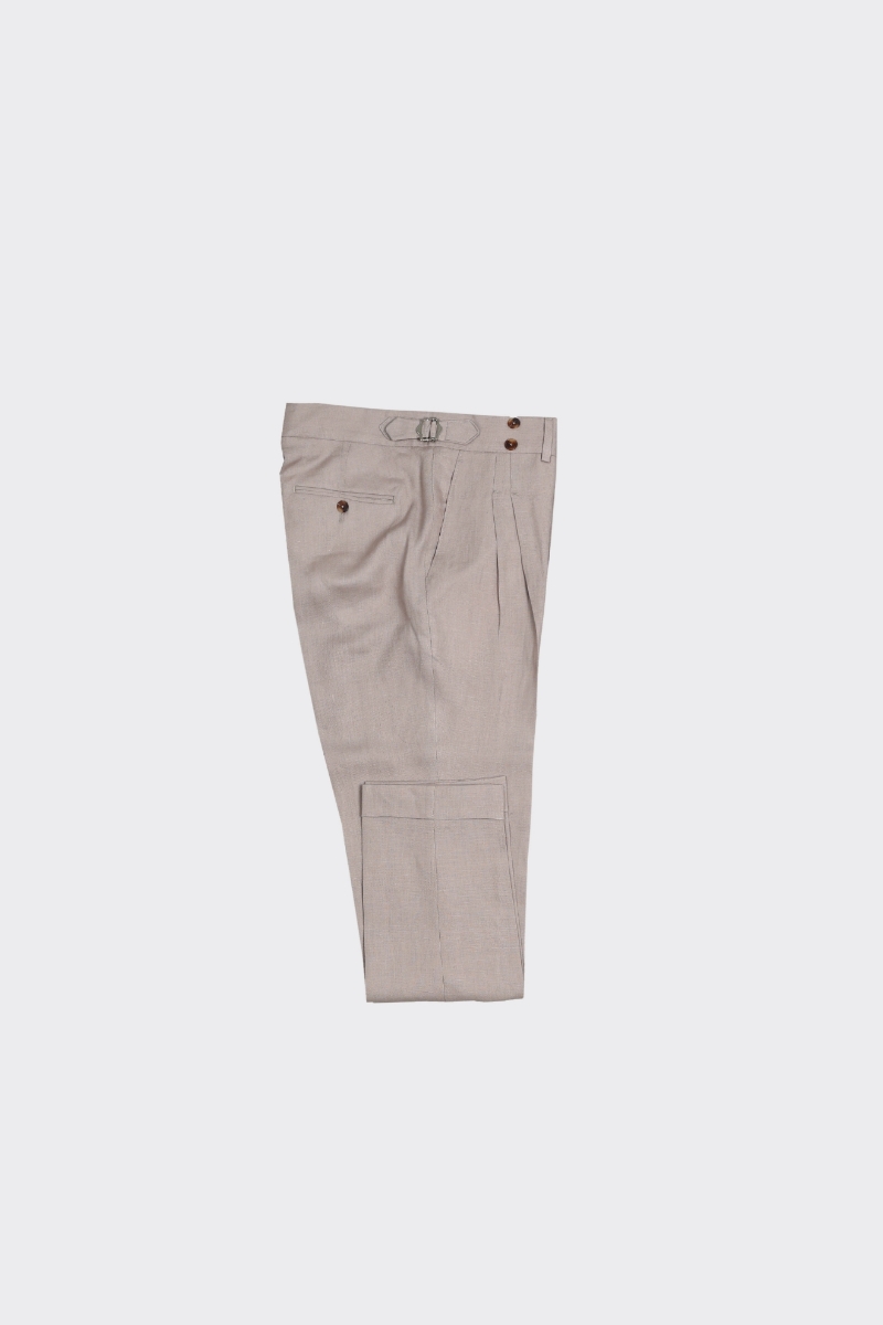Çift Pile Pantolon - Bej