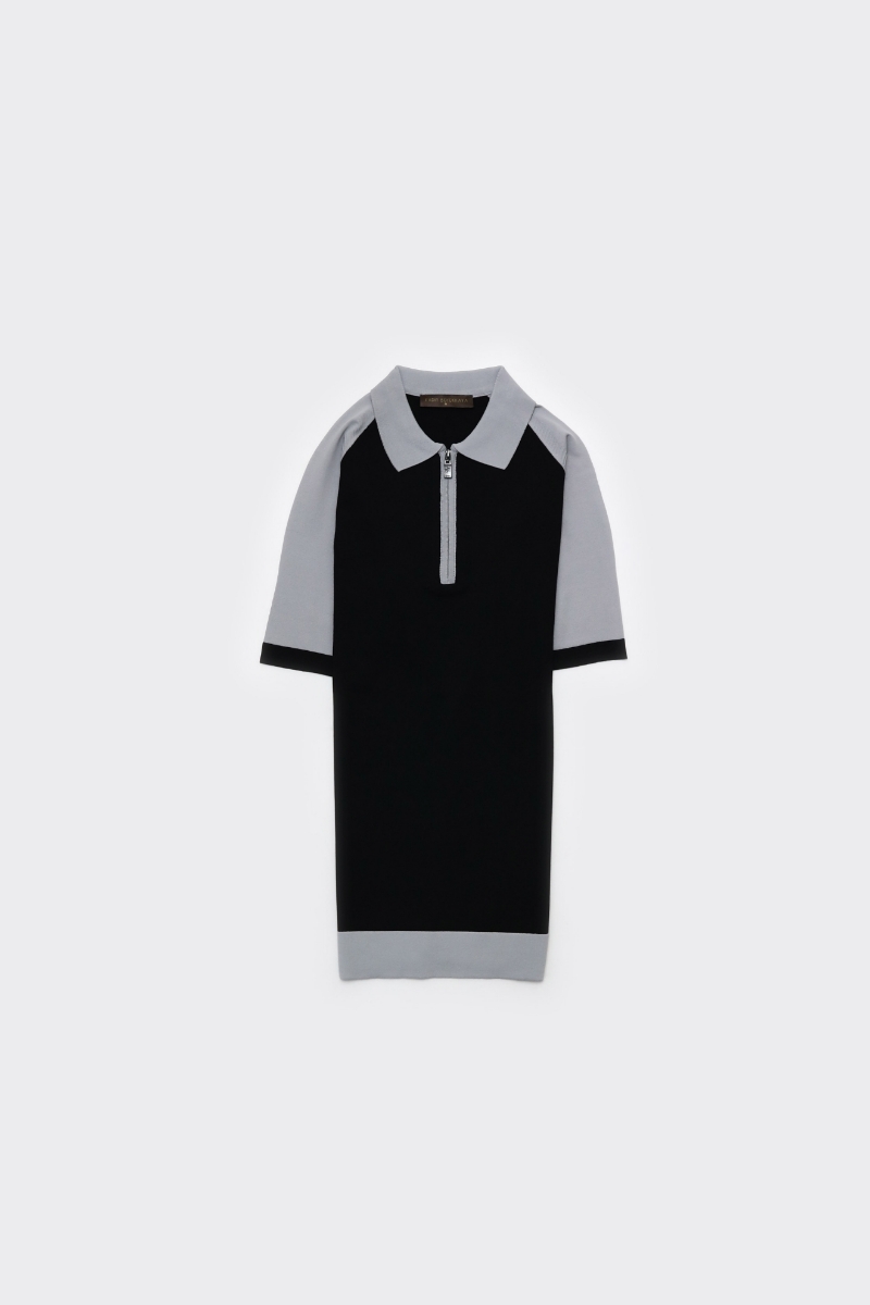 Ferm.polo Yaka K.kol T-shirt - Gri