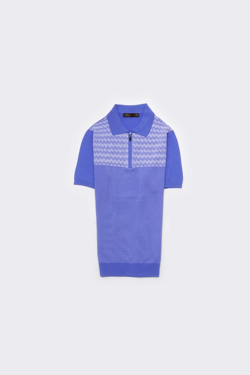 Ferm.polo Yaka K.kol T-shirt - Mavi