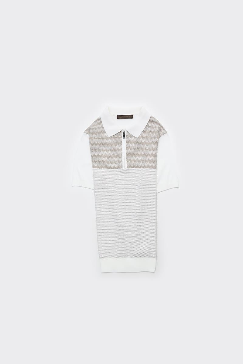 Ferm.polo Yaka K.kol T-shirt - Kemik-vizon