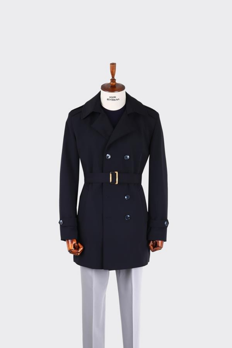 Trenç Coat - Lacivert