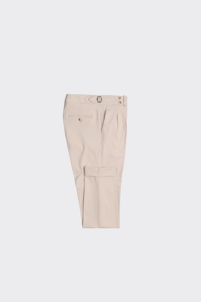 Çift Pile Pantolon - Bej