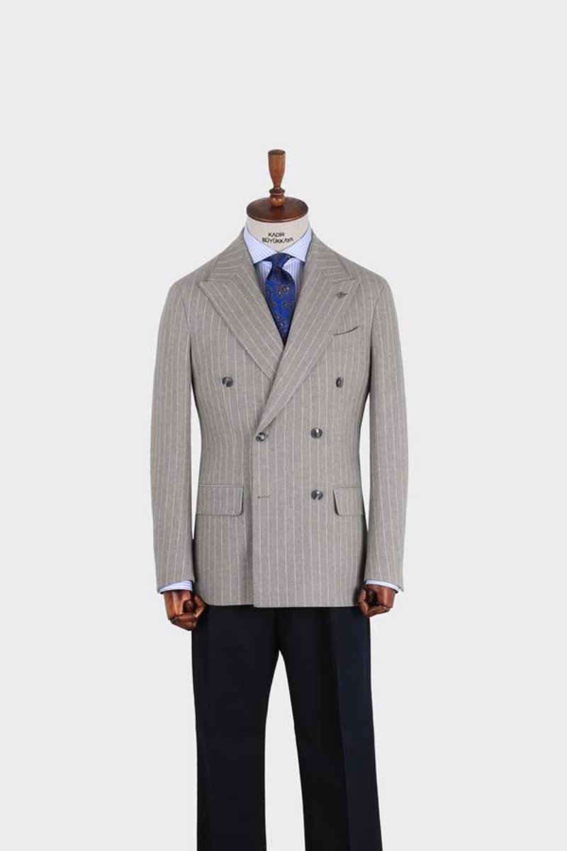 Los Angeles Kruvaze Ceket - Bej