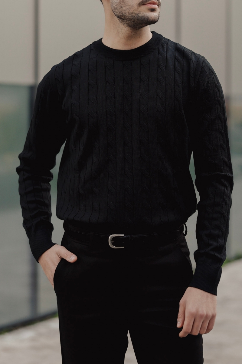 Bis.yaka Triko - Siyah