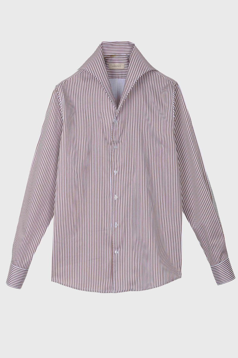 Padova Americano Yaka Gömlek - Kahverengi