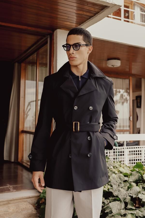 Trenç Coat Lacivert - 52