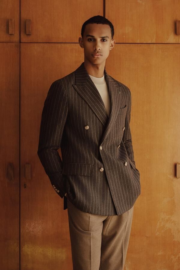 Los Angeles Kruvaze Ceket Kahverengi - 46