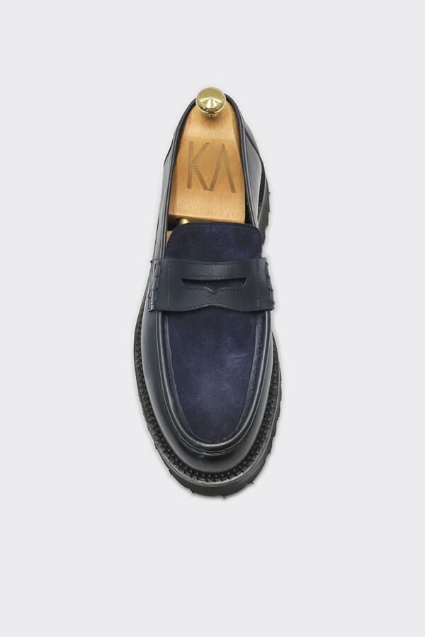 Loafer Ayakkabı Lacivert Santo Süet - 42