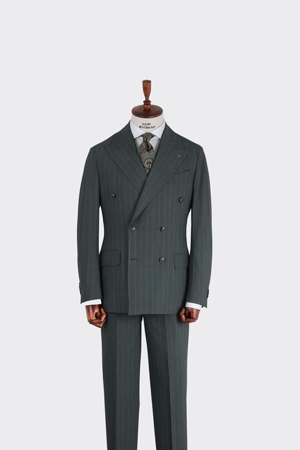 Kruvaze Takım Elbise Haki - 46