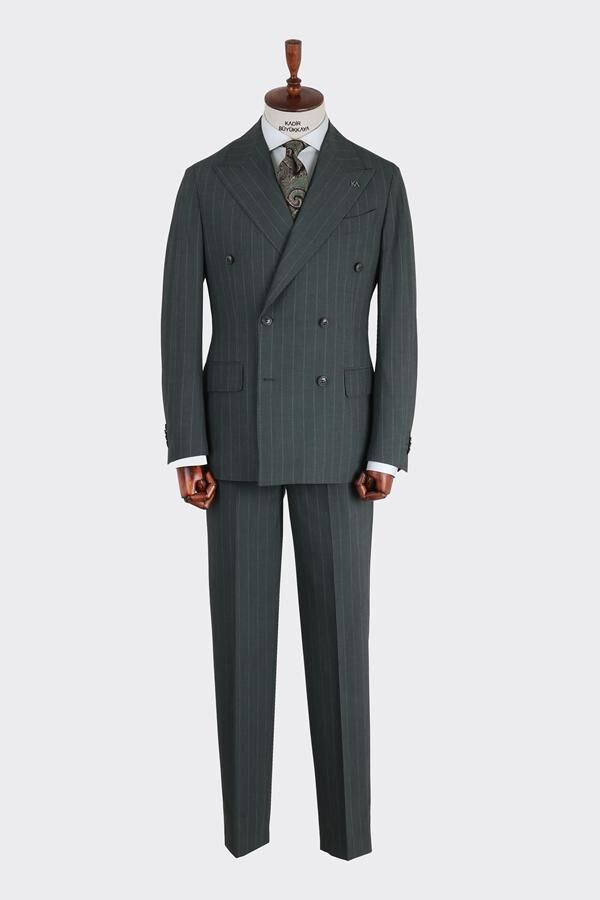 Kruvaze Takım Elbise Haki - 52