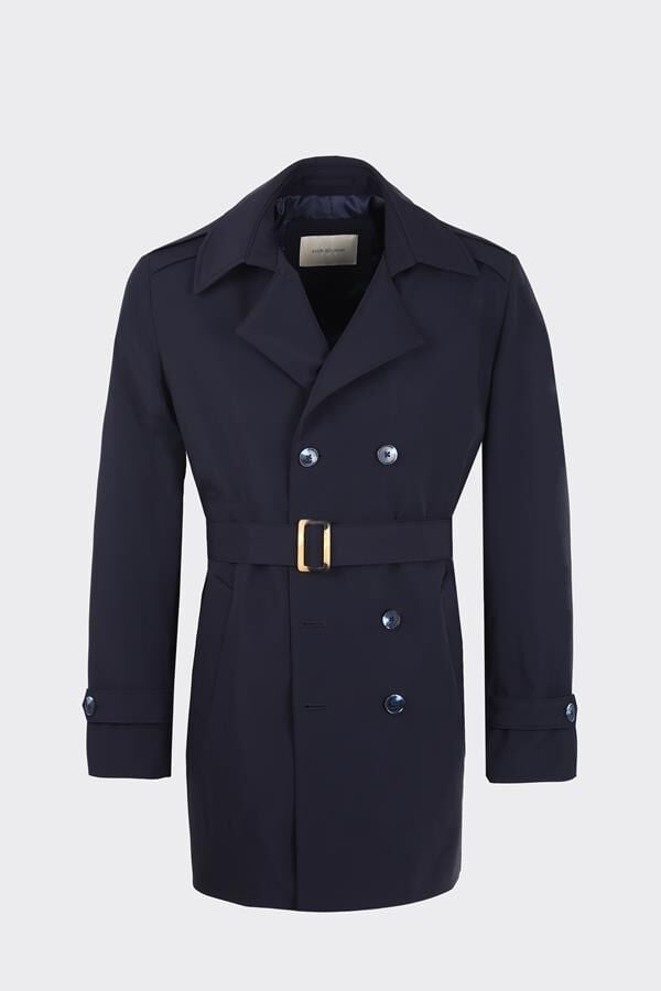 Trenç Coat Lacivert - 56