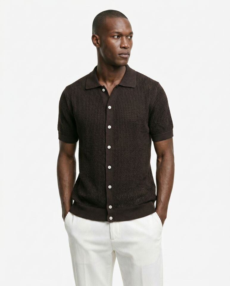 Easy Polo Triko T-Shirt Kahverengi - XL