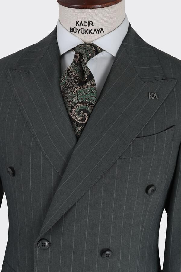 Kruvaze Takım Elbise Haki - 56