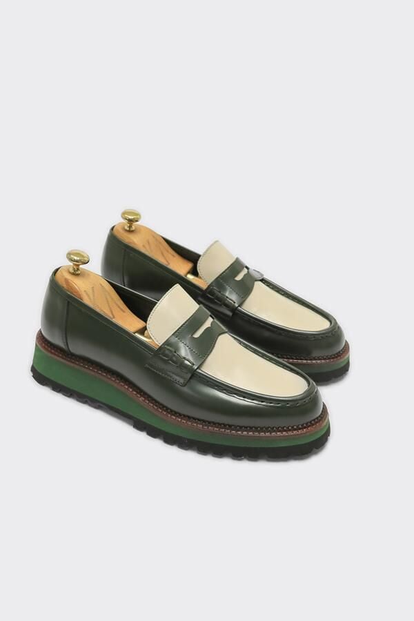 Loafer Ayakkabı Haki-Bej Açma - 42