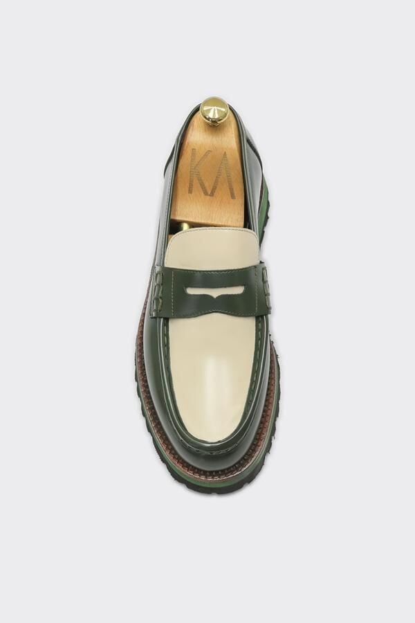 Loafer Ayakkabı Haki-Bej Açma - 42