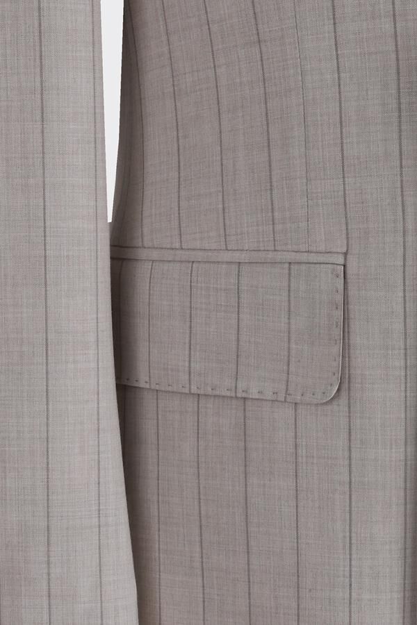 Kruvaze Takım Elbise Bej - 54