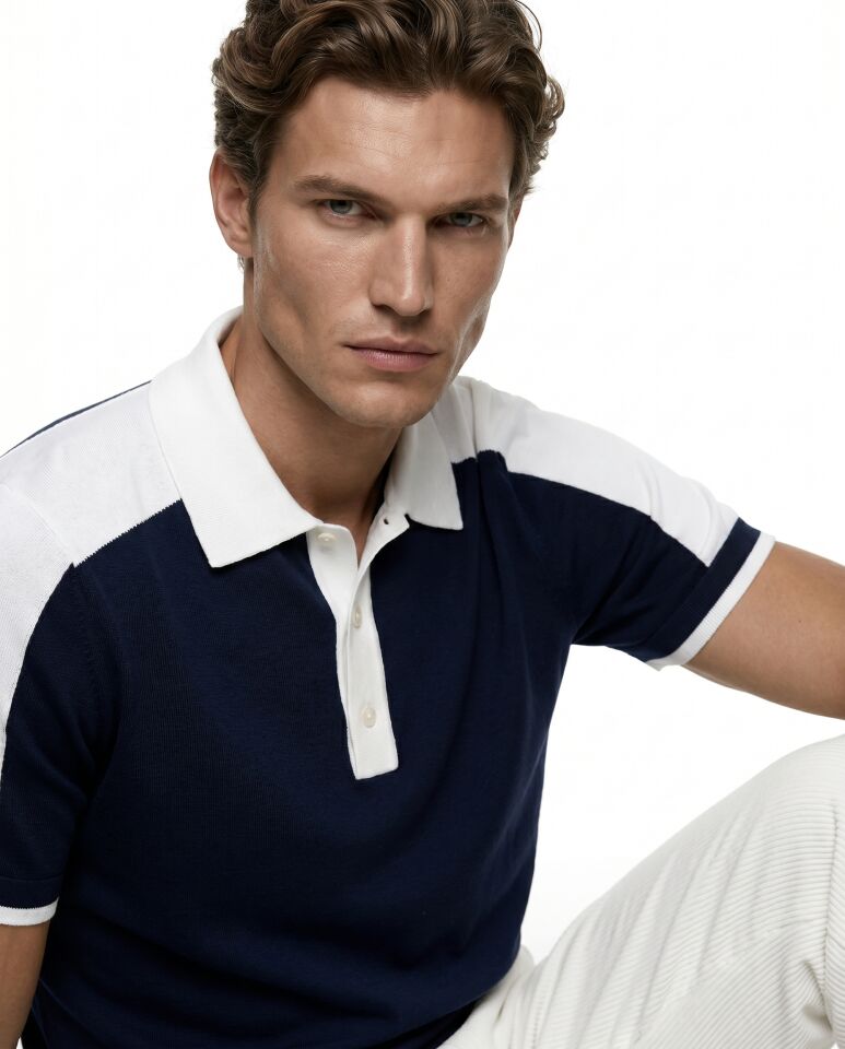 Maison Polo Triko T-Shirt Lacivert - M