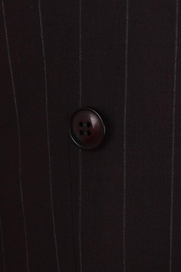 Kruvaze Takım Elbise Bordo - 48