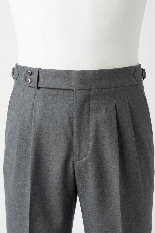 İstanbul Çift Pile Pantolon Gri - 44