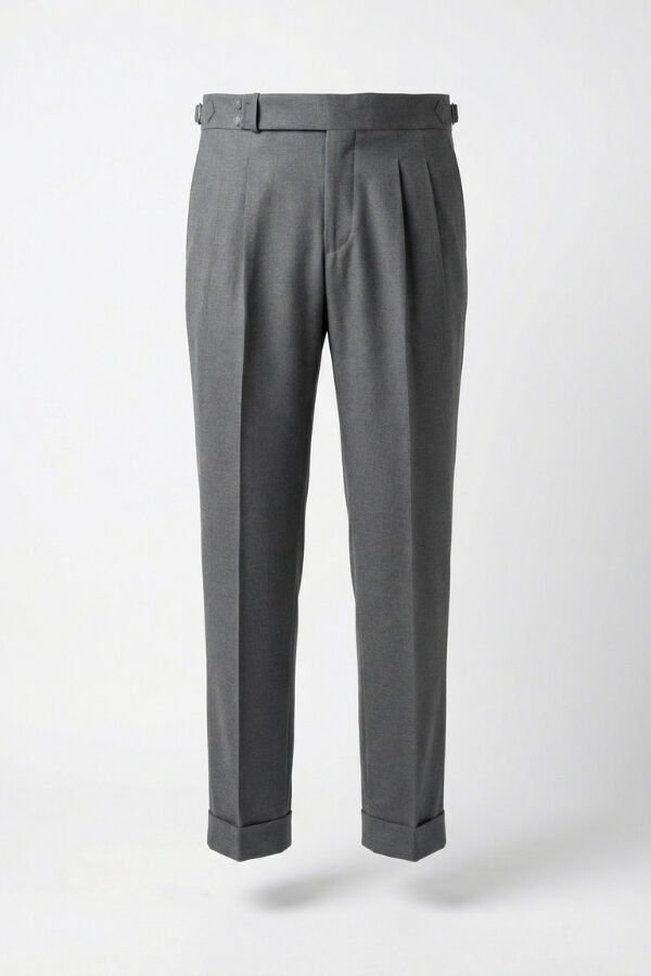 İstanbul Çift Pile Pantolon Gri - 48