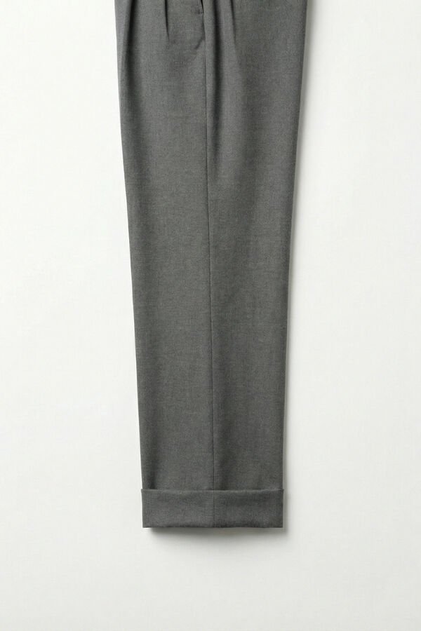 İstanbul Çift Pile Pantolon Gri - 48