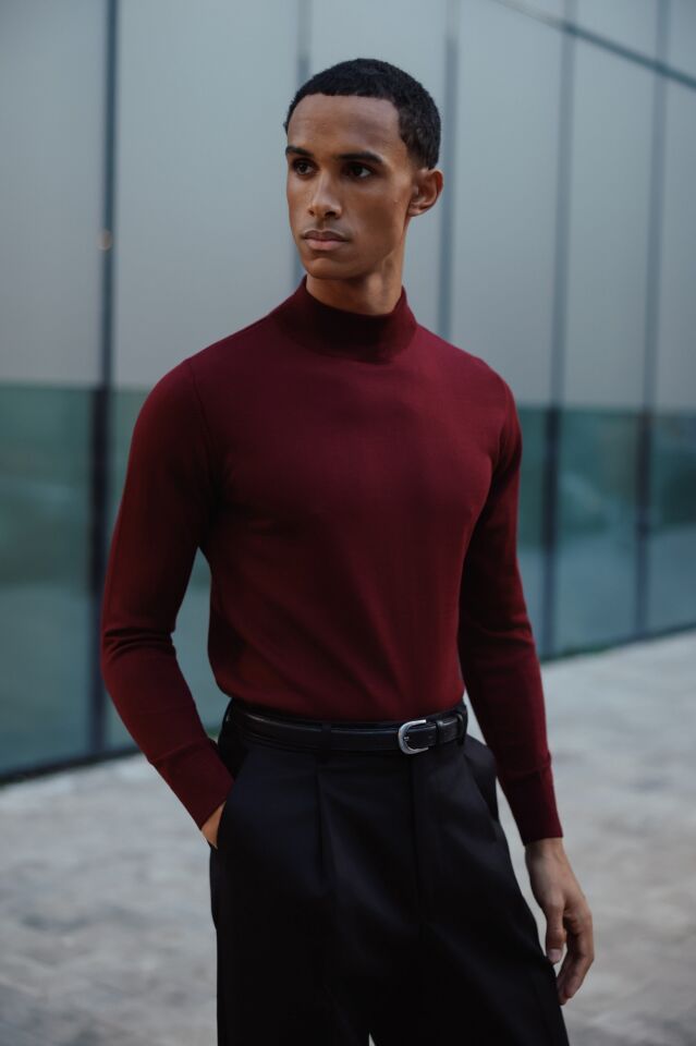 Allure Y.Balıkçı Triko Bordo - XL