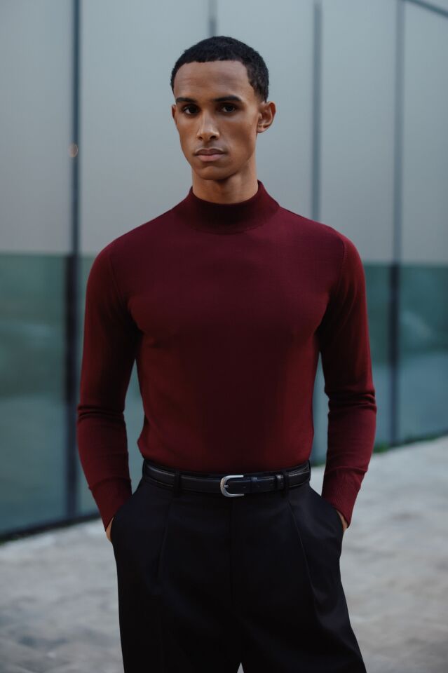 Allure Y.Balıkçı Triko Bordo - XL