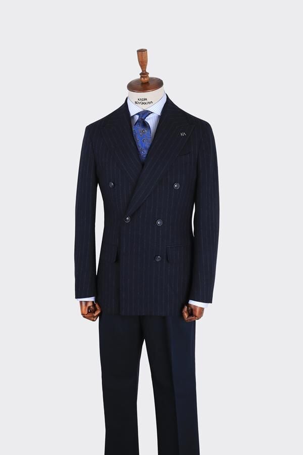 Los Angeles Kruvaze Ceket Lacivert - 48