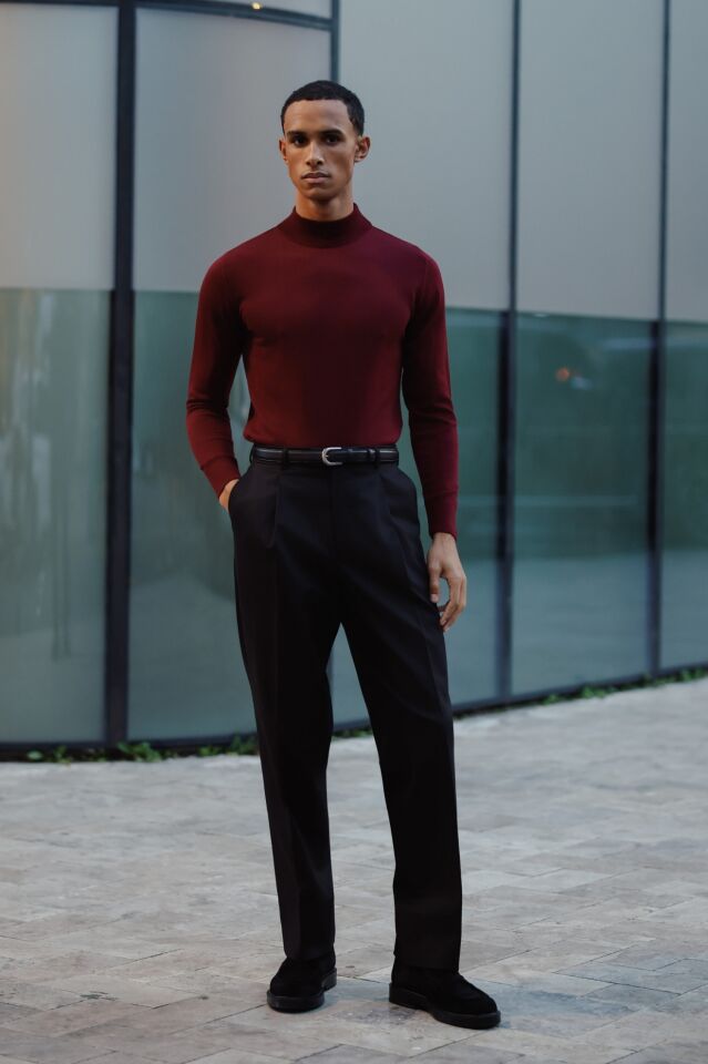 Allure Y.Balıkçı Triko Bordo - XXL