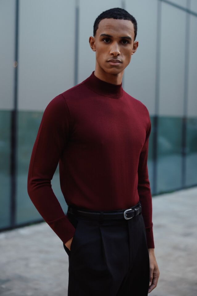 Allure Y.Balıkçı Triko Bordo - XXL