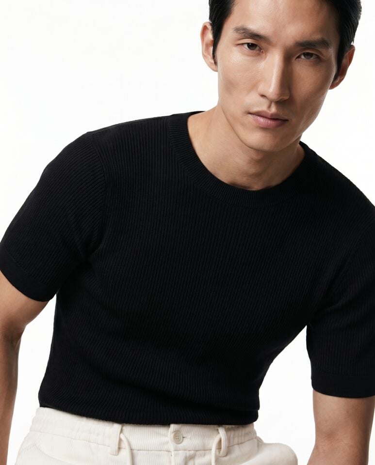 Classico Triko T-Shirt Siyah - M